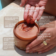 Gold Shimmer Intensive Tanning Gel ~ Sun-kissed glow with hydrating shine in every drop