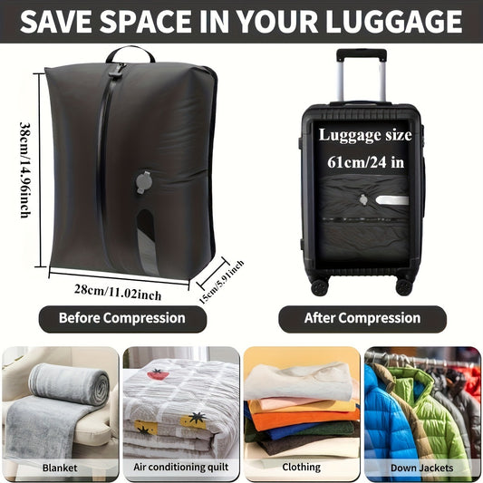 Travel storage vacuum compression bag