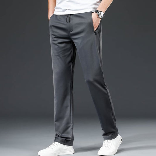 STRAIGHT ANTI-WRINKLE CASUAL PANTS