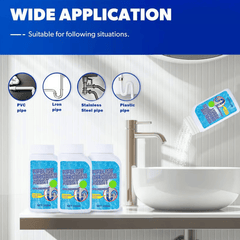 Powerful Pipe Dredging Agent for Kitchen and Toilet Pipelines - Dissolves 200+ Blockages and Kills of Bacteria