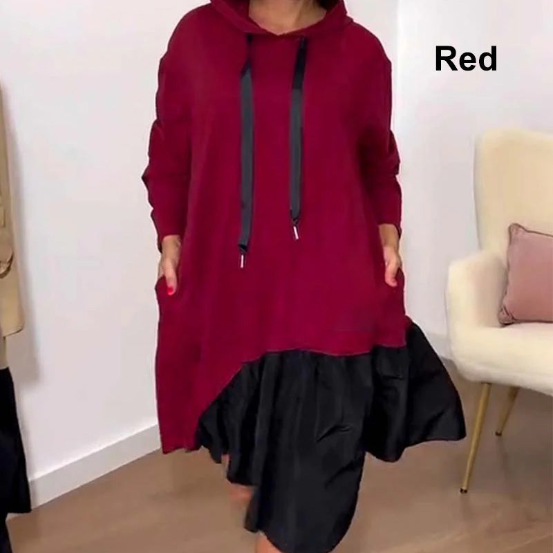 Women's Trendy Casual Loose Fit Hooded Dress
