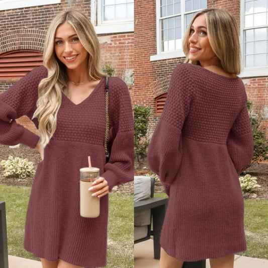 đ„BLACK FRIDAY SALE 49% OFFđ„Women's Retro Red Sweater Dress