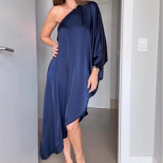 📣New Spring Styles 2025 👗 Asymmetric Sexy Loose Single-Shoulder Dress