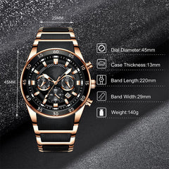 Men's Waterproof Multifunctional Quartz Watch