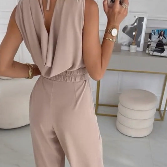 ⏳Time-Limited Special⏰Women's Floral-Embellished Sleeveless Jumpsuit