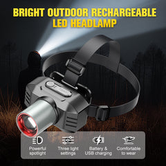 🔥Hot Sale 50% OFF🔥Bright Outdoor Rechargeable LED Headlamp