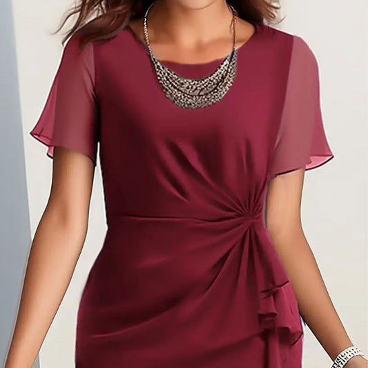 ⏳Time-Limited Special⏰Elegant Fashion Solid Color Dress – Flattering Fit. Versatile Style & Comfortable Fabric