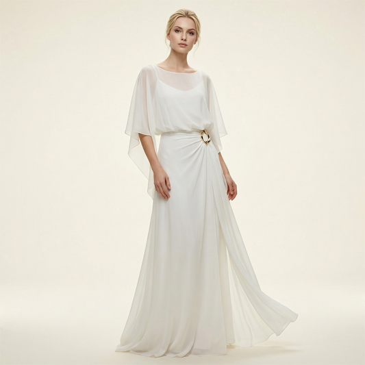 ⏳Time-Limited Special⏰Flowing Cape Sleeve Top & Wrap Pants Set ✨ Effortless Elegance