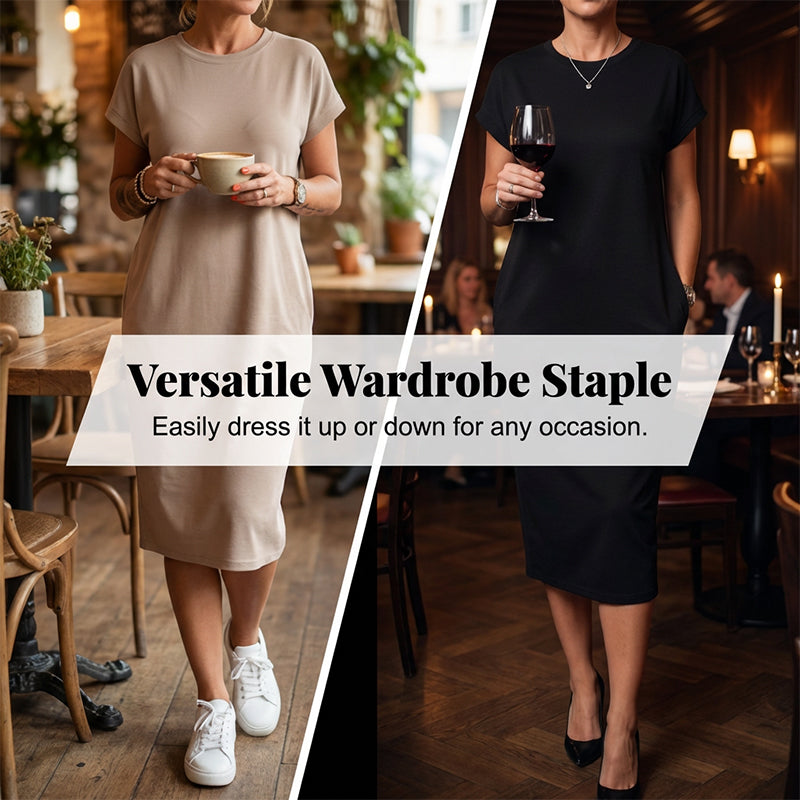 🔥Hot Sale 49% OFF⏳Women's Casual Short Sleeve T-Shirt Dress🌟 Effortlessly Stylish. All-Day Comfort 👗