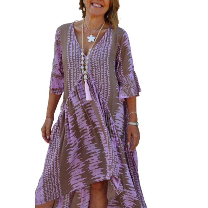 π’π’50% off new arrivals-Women's Casual Boho Print Midi Dress