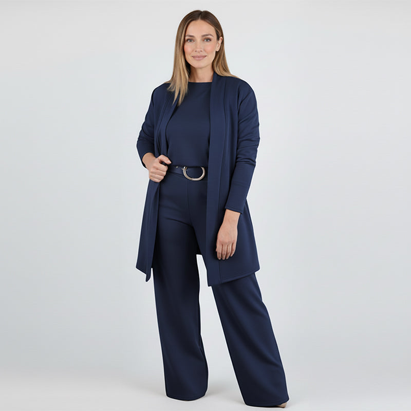 ⏳Time-Limited Special⏰Elegant 3-piece set including long cardigan. top and pants