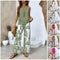 Dames Trendy Print 2-delige Outfits Mouwloze Topp & Broek