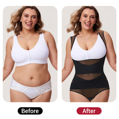 ⏳Limited Time 49% Off!💃3-in-1 Women's Lightweight Mesh Yoga Bodysuit Shaper