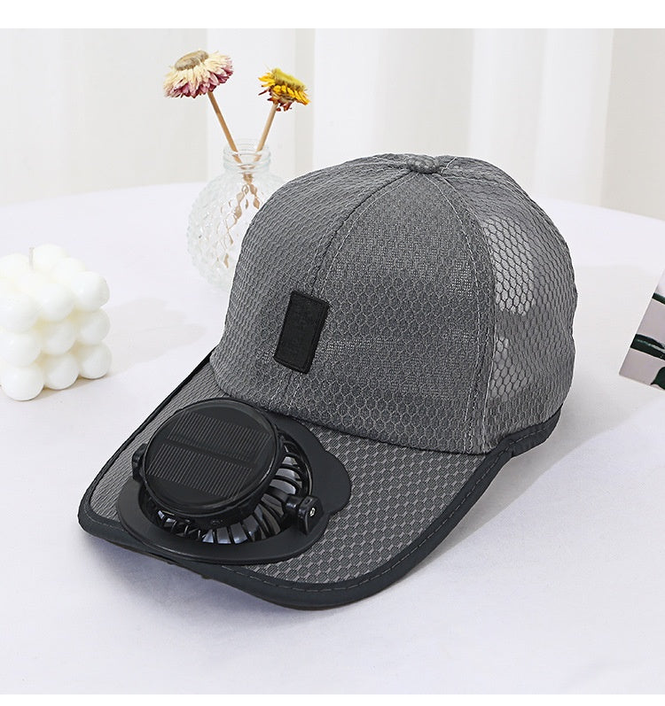Breathable Baseball Cap with Solar Fan