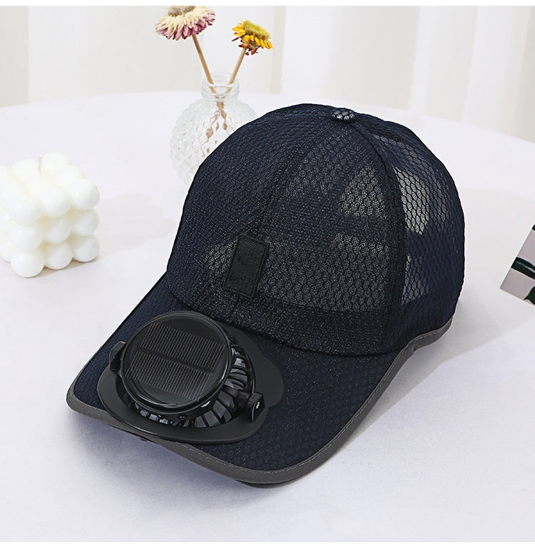 Breathable Baseball Cap with Solar Fan