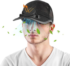 Breathable Baseball Cap with Solar Fan
