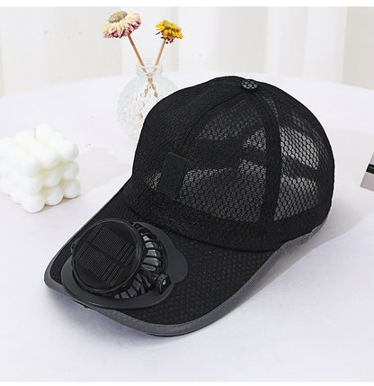 Breathable Baseball Cap with Solar Fan
