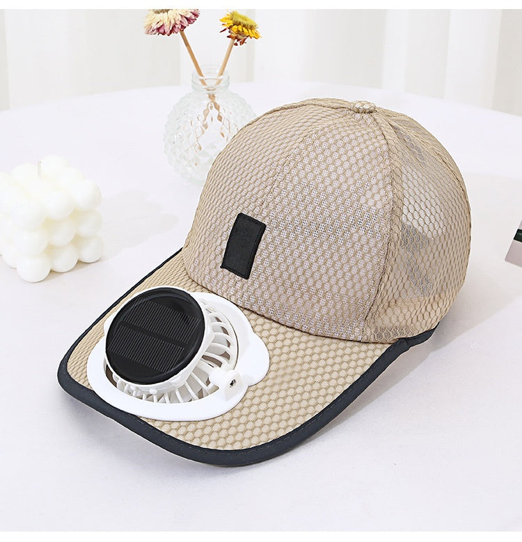 Breathable Baseball Cap with Solar Fan