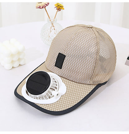 Breathable Baseball Cap with Solar Fan