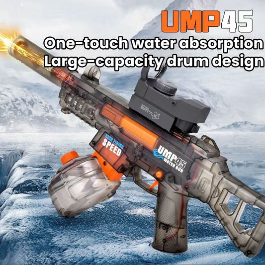 【Electric burst flash UMP-45】Assault water gun linkage return large capacity toy boy gift