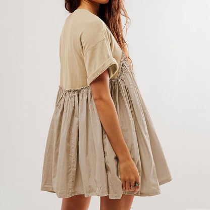 🔥Women's Summer Pleated Babydoll Dress with Pockets