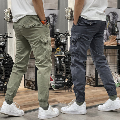 Multi-Pockets Drawstring Elastic Waist Cargo Pants