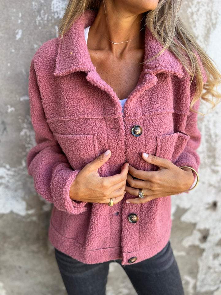 Warm Lapel Cropped Jacket