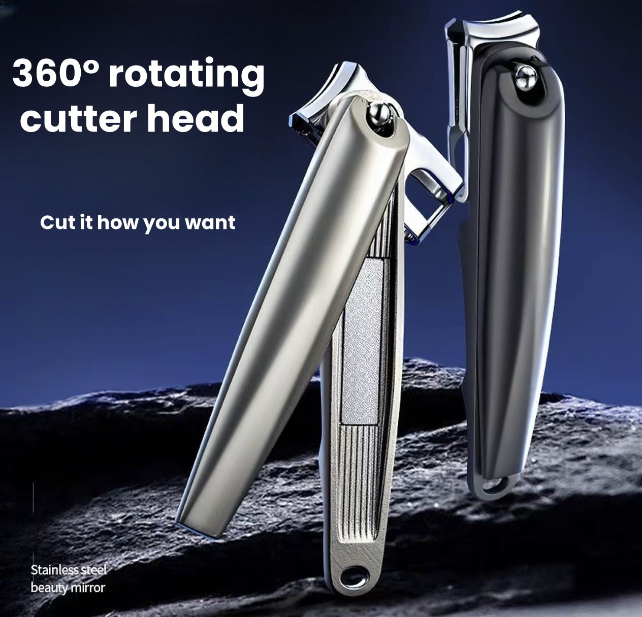 New 360° rotating nail clippers