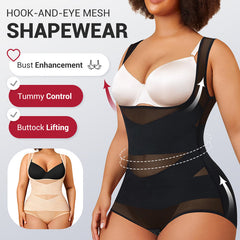 ⏳Limited Time 49% Off!💃3-in-1 Women's Lightweight Mesh Yoga Bodysuit Shaper