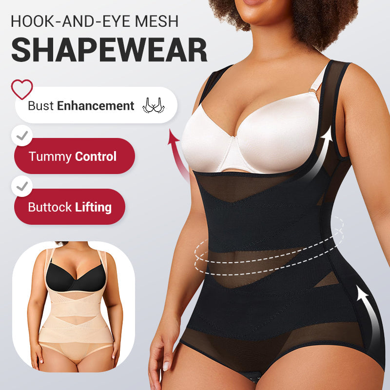 ⏳Limited Time 49% Off!💃3-in-1 Women's Lightweight Mesh Yoga Bodysuit Shaper