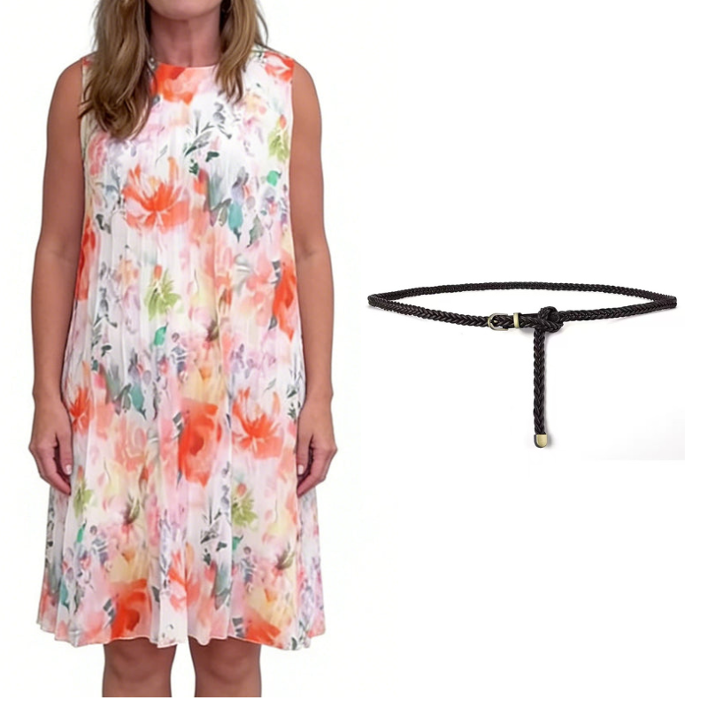 💥 Special Sale 50% OFF💥Women's Sleeveless Floral Print Pleated Dress