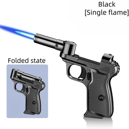 Creative windproof inflatable gun-shaped lighter