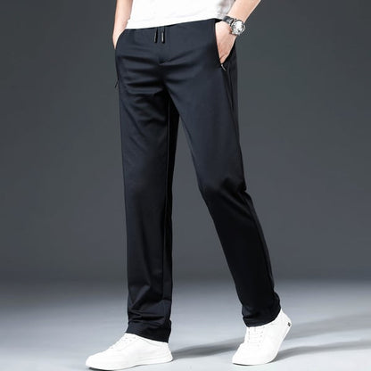 STRAIGHT ANTI-WRINKLE CASUAL PANTS