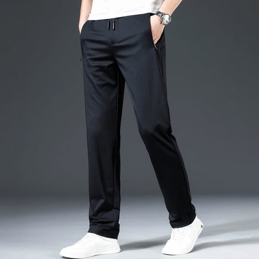 STRAIGHT ANTI-WRINKLE CASUAL PANTS