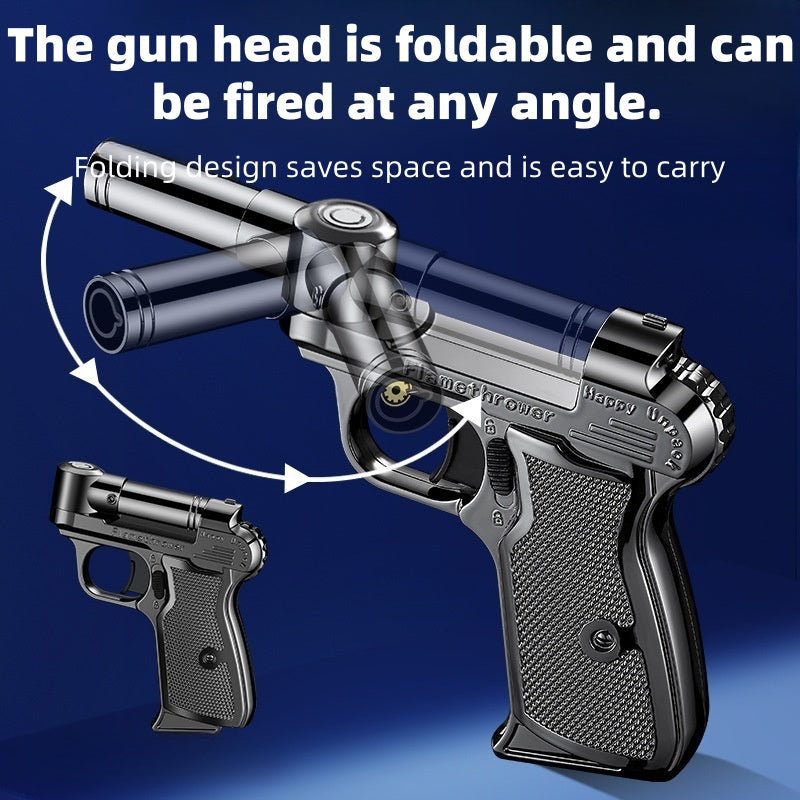 Creative windproof inflatable gun-shaped lighter