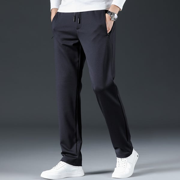 STRAIGHT ANTI-WRINKLE CASUAL PANTS