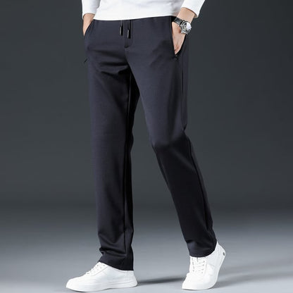 STRAIGHT ANTI-WRINKLE CASUAL PANTS