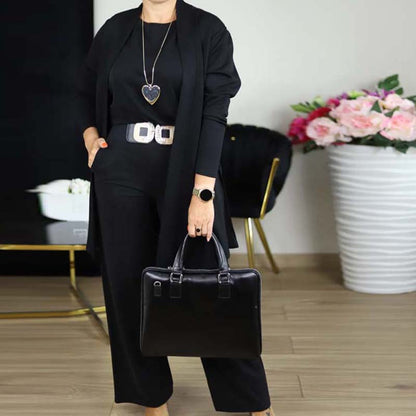 ⏳Time-Limited Special⏰Elegant 3-piece set including long cardigan. top and pants