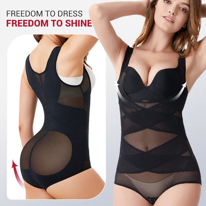⏳Limited Time 49% Off!💃3-in-1 Women's Lightweight Mesh Yoga Bodysuit Shaper