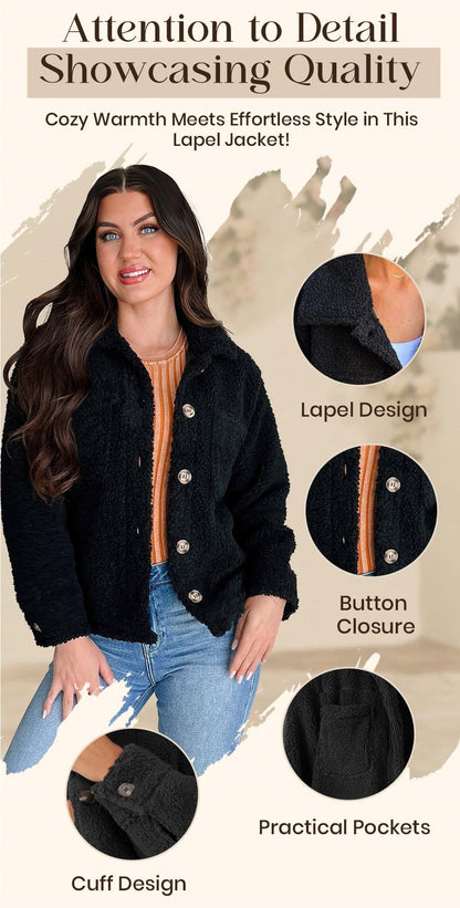 Warm Lapel Cropped Jacket