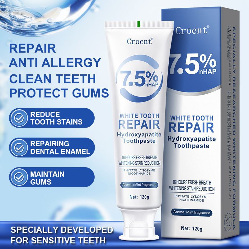7.5% Nano Hydroxyapatite Toothpaste Whitening, Repairing, and Anti-Caries 120g