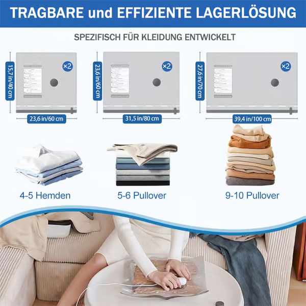 🔥6-Pack USB Electric Vacuum Compression Bags – Save Space. Travel Light!