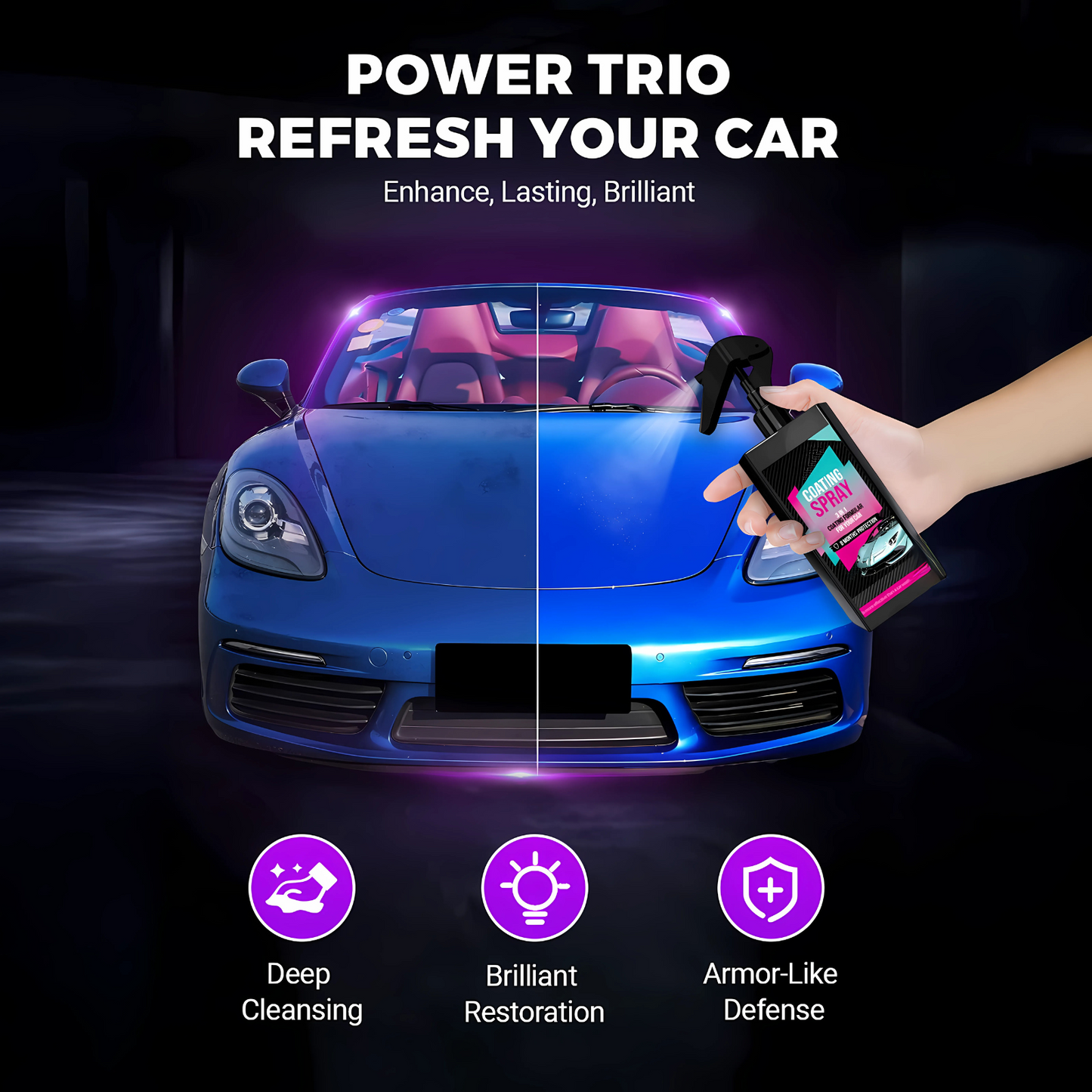 🔥LIMITED SALE🔥3-in-1 High Protection Quick Car Coating Spray