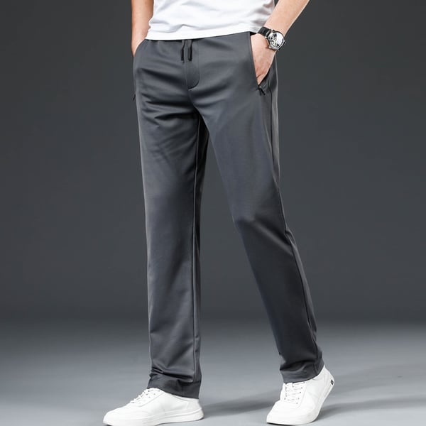 STRAIGHT ANTI-WRINKLE CASUAL PANTS