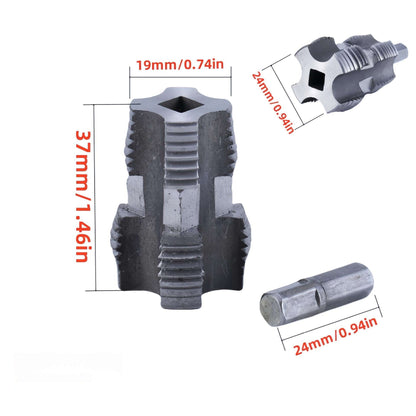 🛠️Electric Drill Compatible PVC Pipe Threader Kit with Various Die Sizes