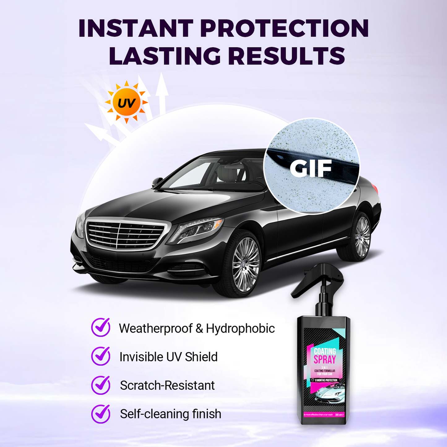 🔥LIMITED SALE🔥3-in-1 High Protection Quick Car Coating Spray