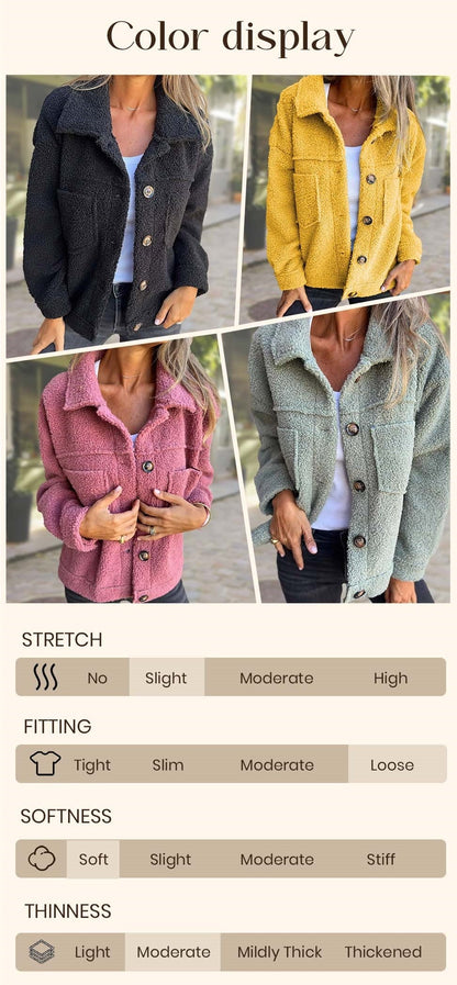 Warm Lapel Cropped Jacket