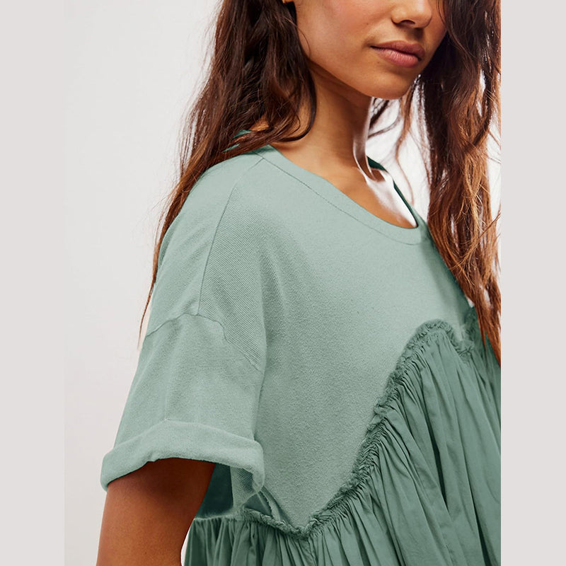 🔥Women's Summer Pleated Babydoll Dress with Pockets