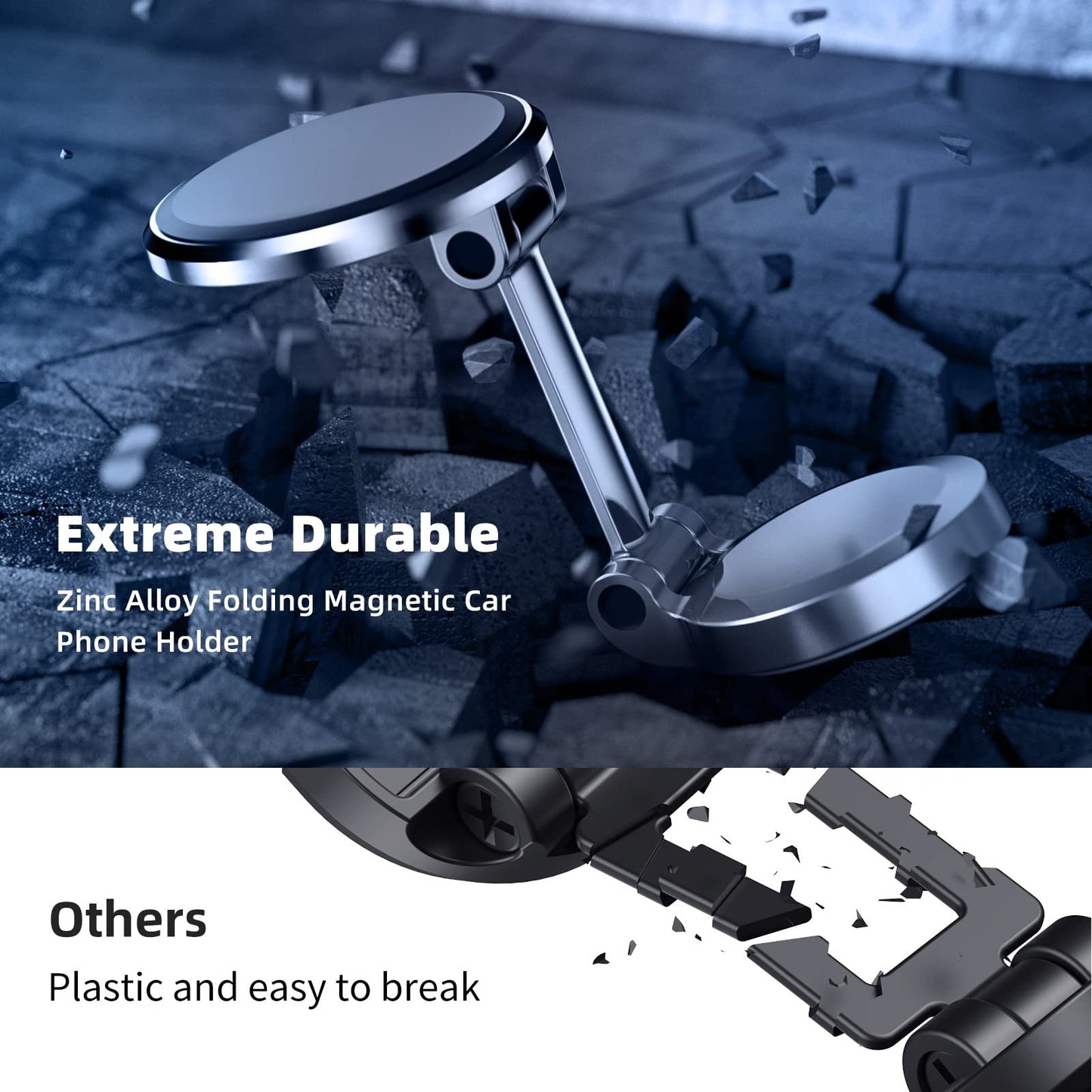 📱Magnetic Phone Holder. Dual-Sided Electronic Vacuum and Magnetic Adsorption. Adjustable and Foldable Multifunctional Cellphone Stand Accessory