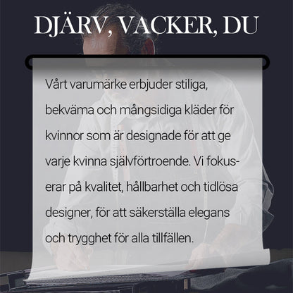 Kvinnors V-Ringad Topp och Kjol Set